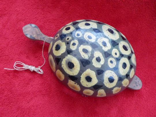 Unique WW2 British Dispatch Rider or Paratroopers Helmet made into a “Pull-A-Long” Toy Tortoise