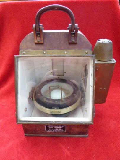 Post WW2 Japanese Naval Landing Craft Binnacle Compass by Maizuru Meter Manufacturing Company