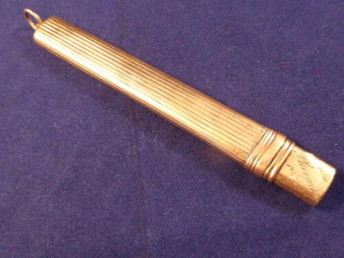 RARE SAMPSON MORDAN & Co HALLMARKED 9ct GOLD CARPENTERS PENCIL HOLDER c1921