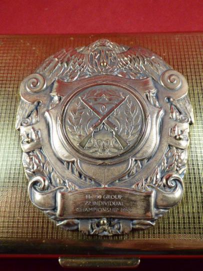 Unusual and Very Impressive Post WW2 RAF ‘90 Group’ Shooting Award - Gilt Brass Trinket Box Dated 1952