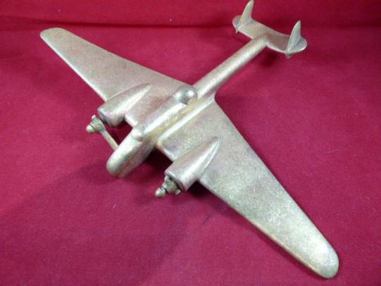 Unusual WW2 Trench Art Brass Model of an RAF Handley Page HP52 Hampden