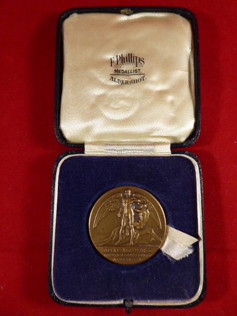 Cased 1949 Royal Air Force Athletic & Cross Country Association Gilt Bronze Award Medal – Athletic Championships – Individual High Jump