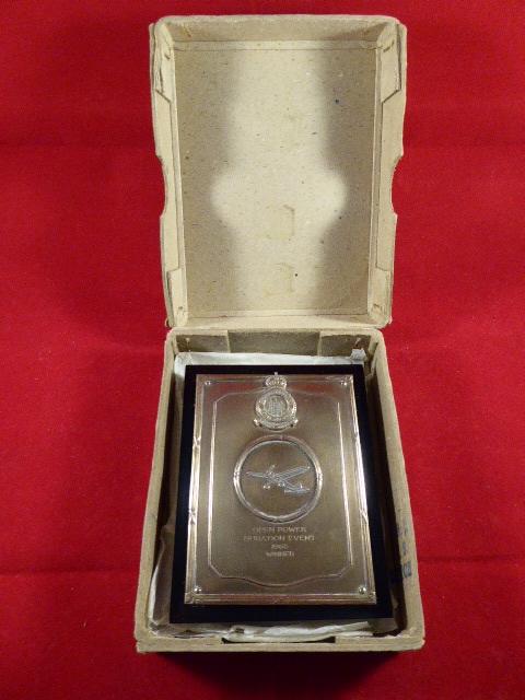 Vintage RAF Fighter Command Winners Gilt Brass Plaque - Open Power Duration Event 1955