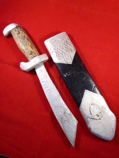 Unique Hand Carved Wooden Version of a RAD EM Hewer dated 4.4.38