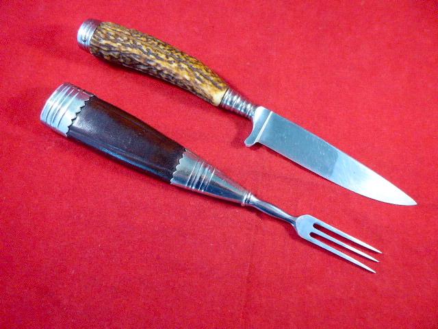 Vintage German Hunting Knife and Fork Set by Anton Wingen Jr – Othello - circa 1940