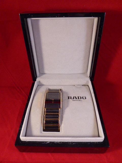 Cased RADO “DiaStar” JUBILE WRIST WATCH WITH 42 ROUND CUT DIAMONDS - 1998