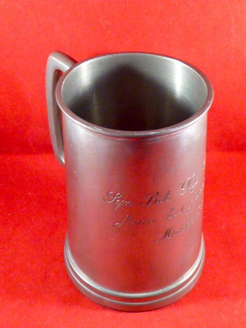 Presentation RAF Squadron Leaders Glass Bottomed Pewter Tankard - “TUG Wilson” 1978