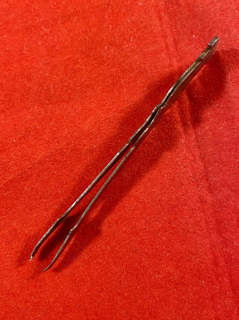 BOAS Militaria Antique Georgian Period Cut Steel Tweezers With boas-militaria-antique-georgian-period-cut-steel-tweezers-with