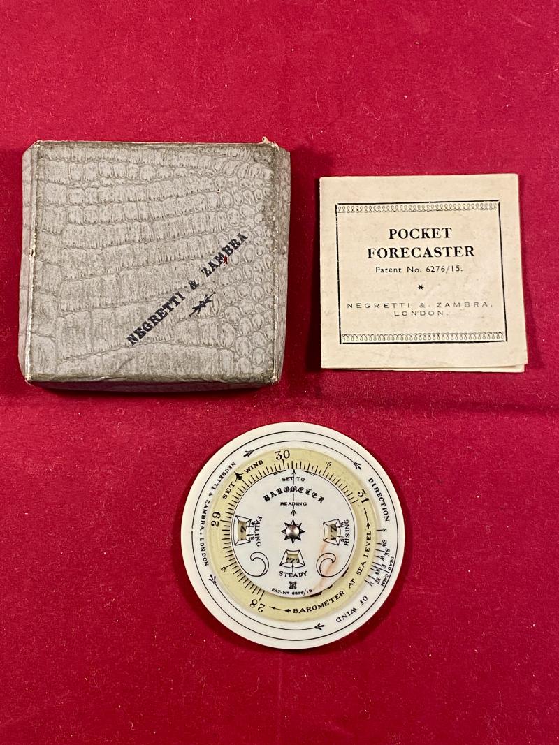 Pocket Forecaster by Negratti & Zimbra London in original box with instructions c1920