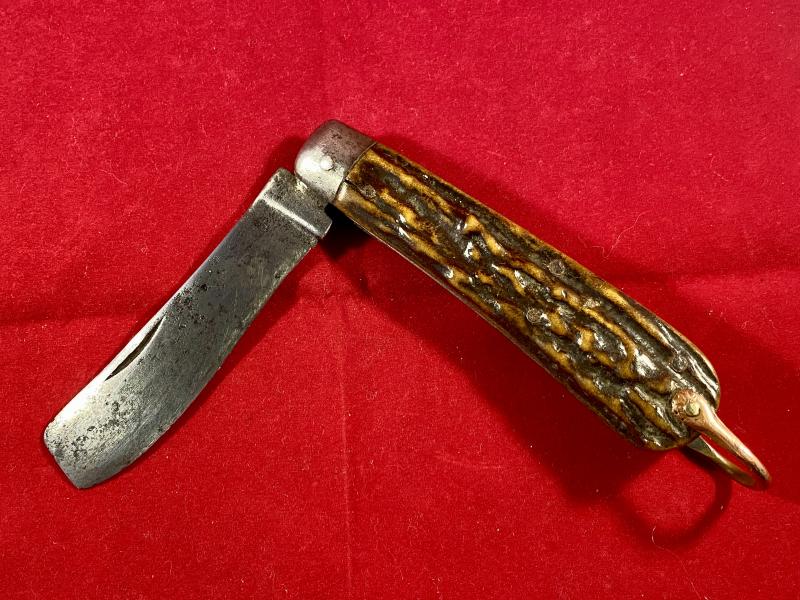 Antique Navy “NON-XLL” Rope Knife with Stag Horn Grips by Joseph Allen & Sons c1860
