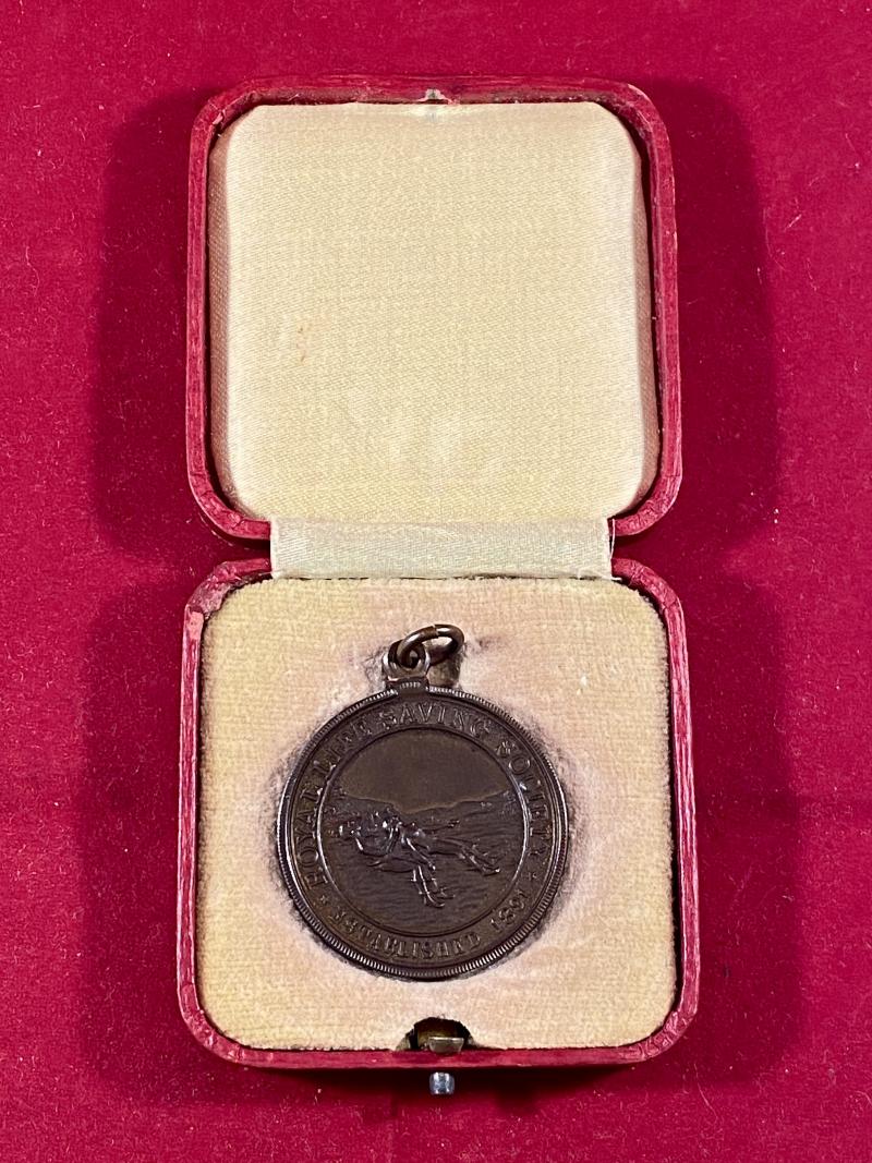 Royal Life Saving Society Bronze Medal to R. CAVILL – Oct 1931 with Red Leatherette Case
