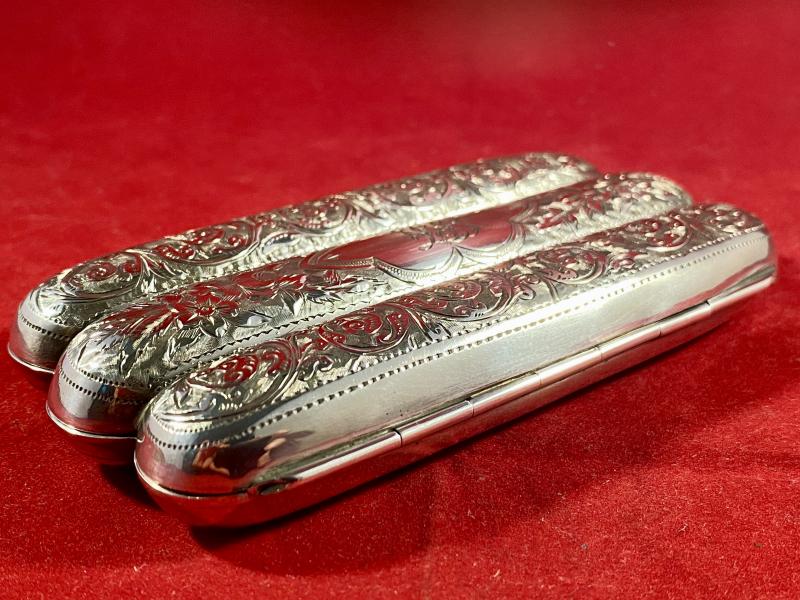 Extra Photos of Victorian Silver Triple Cigar Case - 51579