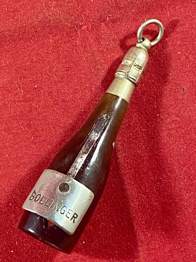 Antique Victorian Horn BOLLINGER Champagne Bottle Cigar or Cheroot Cutter c1883