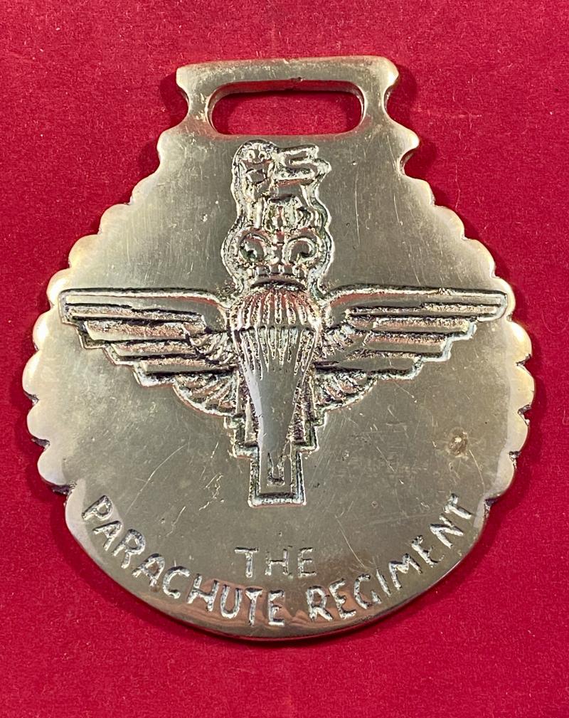 Rare Large Parachute Regiment Horse Brass – Maker Marked John Ellis c1970