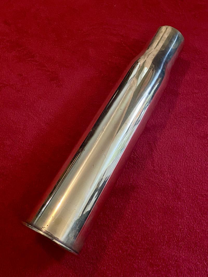 Large Imperial German 105mm Brass Shell Case Marked PATRONENFABRIK KARLSRUHE 1901