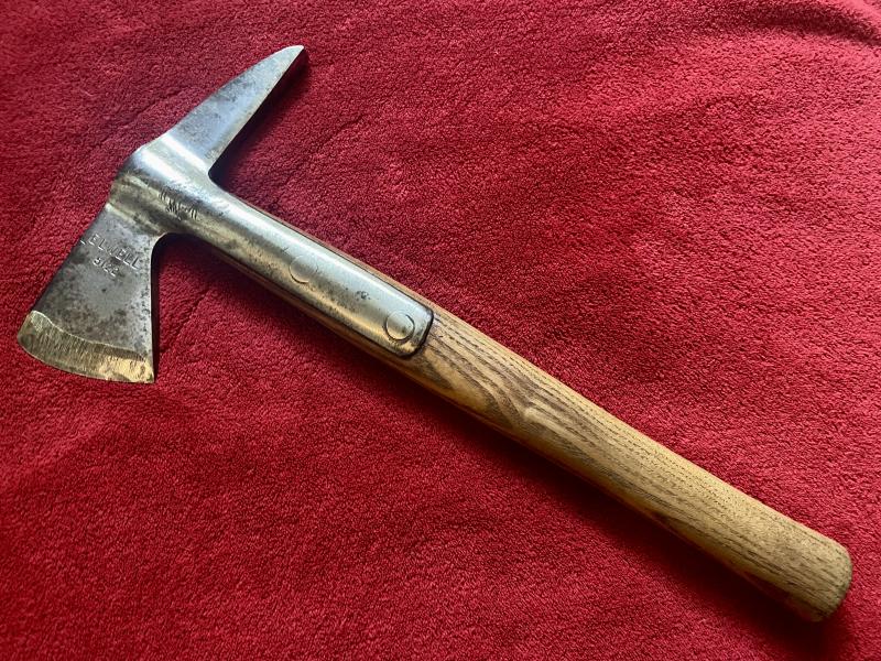 Vintage English Fireman’s Axe marked - ELWELL 5122 - c1950