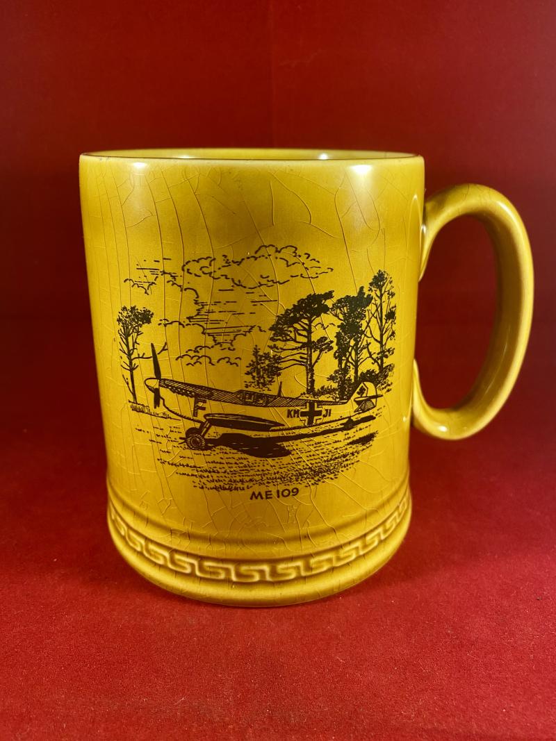 Original Torbay Aircraft Museum German ME109 Large “1 Pint” Souvenir Mug by Britannia Designs – Dartmouth Pottery c1960
