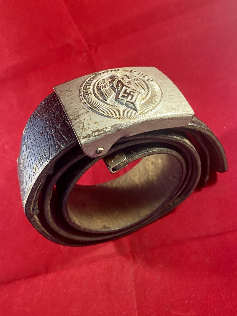 Original WW2 German Hitler Youth Belt with Buckle marked M4/22 - Christian Theodor Dicke, Lüdenscheid