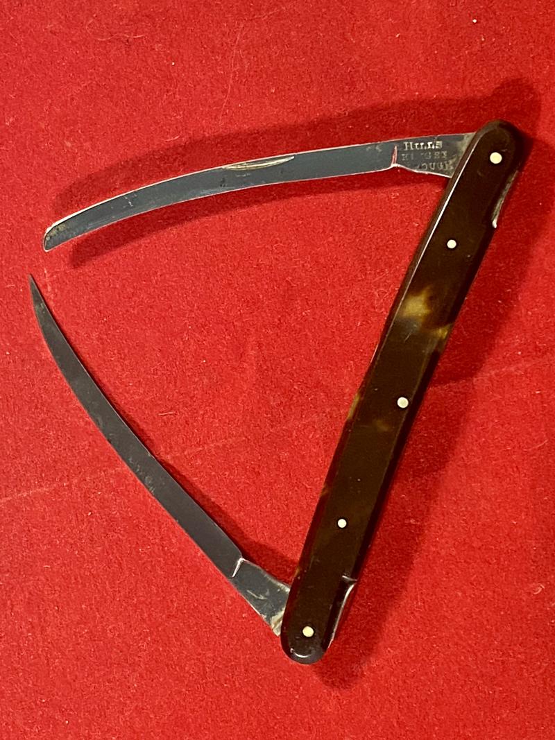 Antique Twin Curved Bladed Bistoury Surgical Scalpel by HILLS of Kings Street, Borough, c1880
