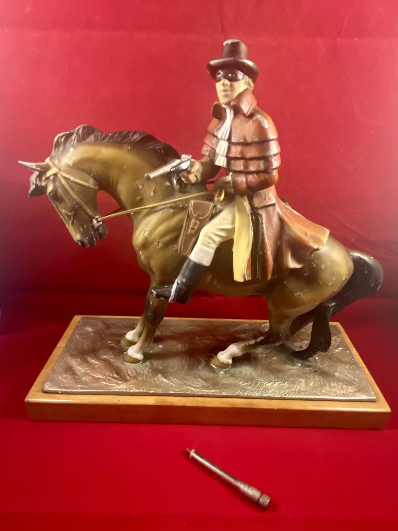 Rare Austrian Table Striker or Lighter in the form of Dick Turpin on a Horse c1930