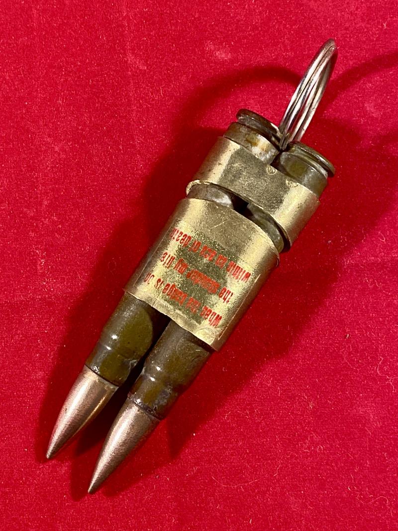 Souvenir Inert Bullet Keyring from the Cu Chi Tunnels near Saigon in Vietnam
