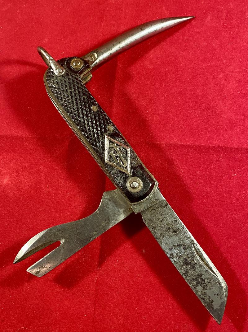 WW2 Issued 1942 British Army Jack Knife by John Clarke & Son Sheffield owned by Lt. J. L. Falck of the South Wales Borders