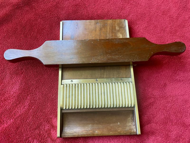 Antique British Military Mahogany and Brass Pill Roller by MAW London c1810