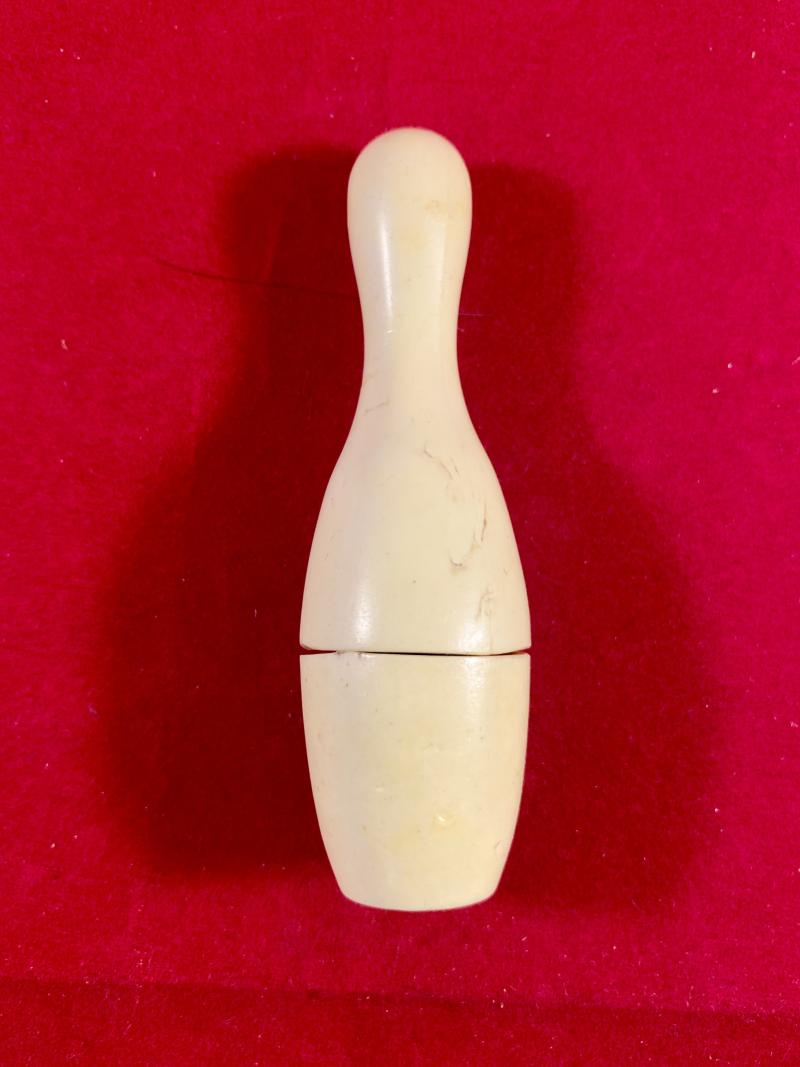 Vintage Novelty Bowling Pin Petrol Lighter by KEM Company Detroit USA c1950