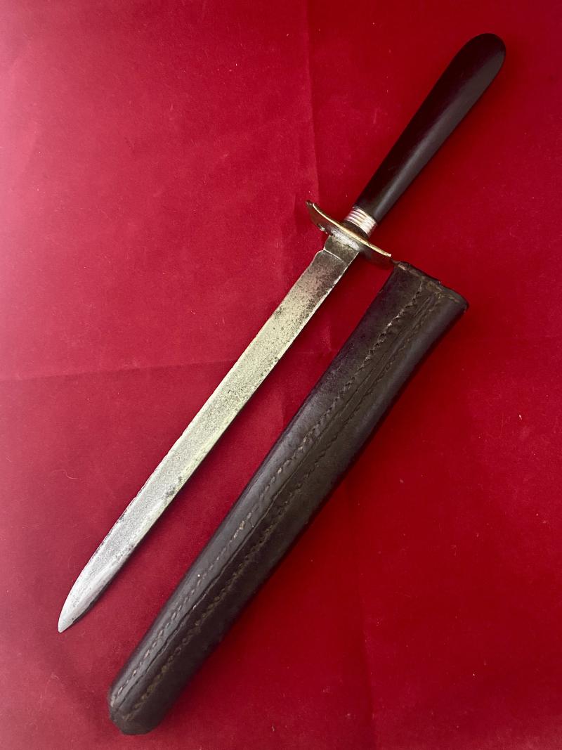 Unique Antique Surgeons Amputation or Liston Knife by S. Maw Son and Thompson of London c1880 - Converted to a Fighting Knife with Leather Sheath