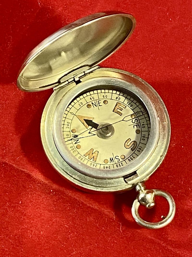 WW1 British Army Officers Full Hunter Pocket Mk VI Compass Possibly by Terrasse W. Co.