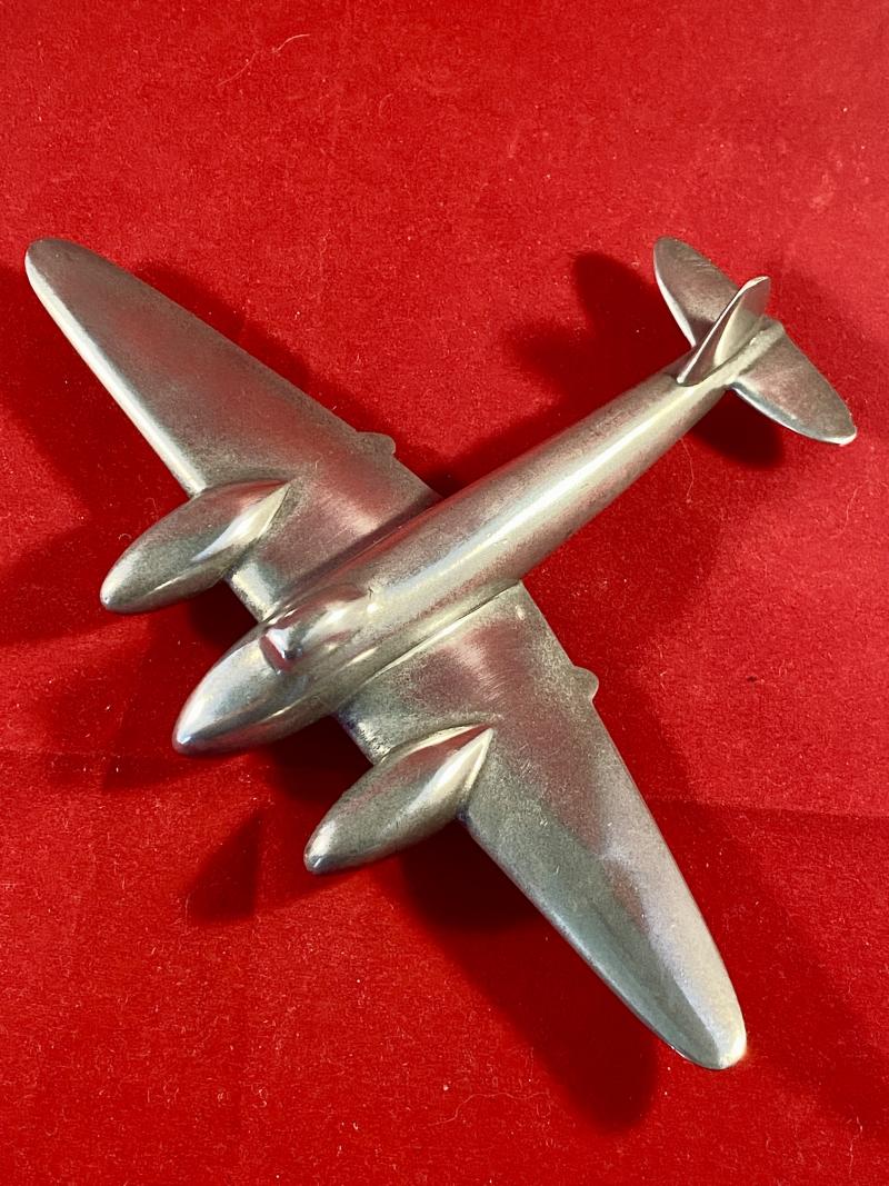 WW2 Trench Art Solid Aluminium Model of an RAF De Havilland DH.98 Mosquito