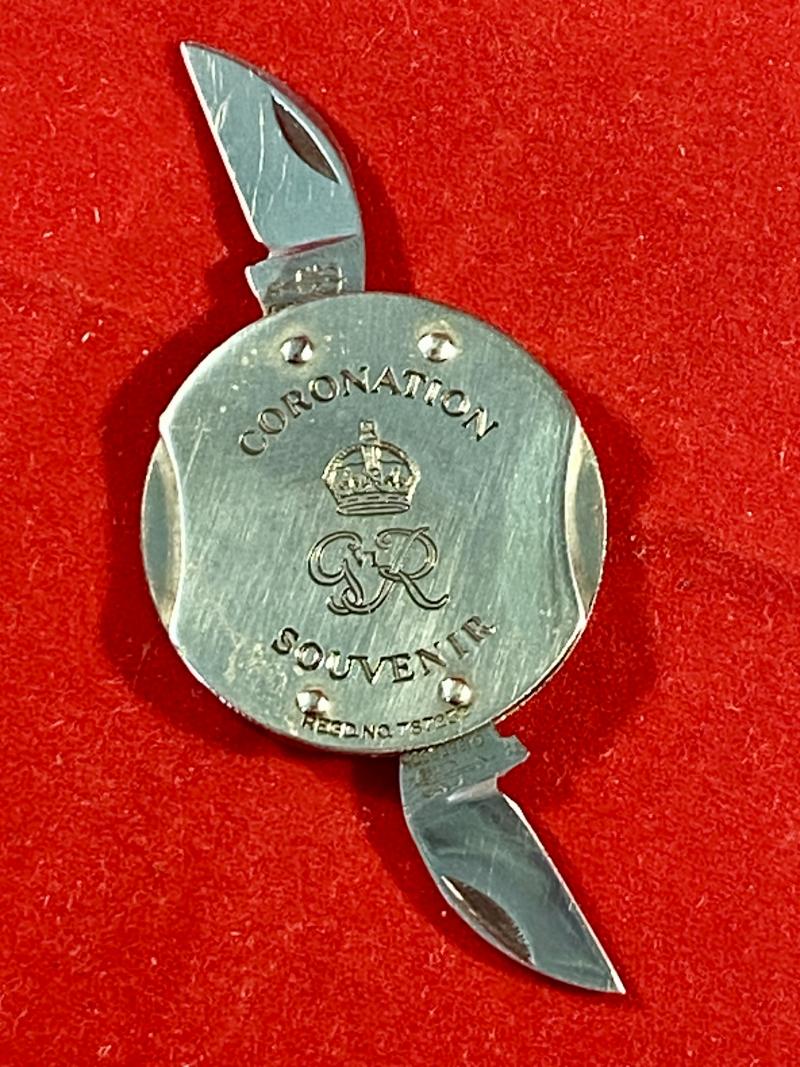 Double Bladed “Coin” Penknife by G. Ibberson Sheffield – Souvenir of the Coronation of King George VI – 12th May 1937