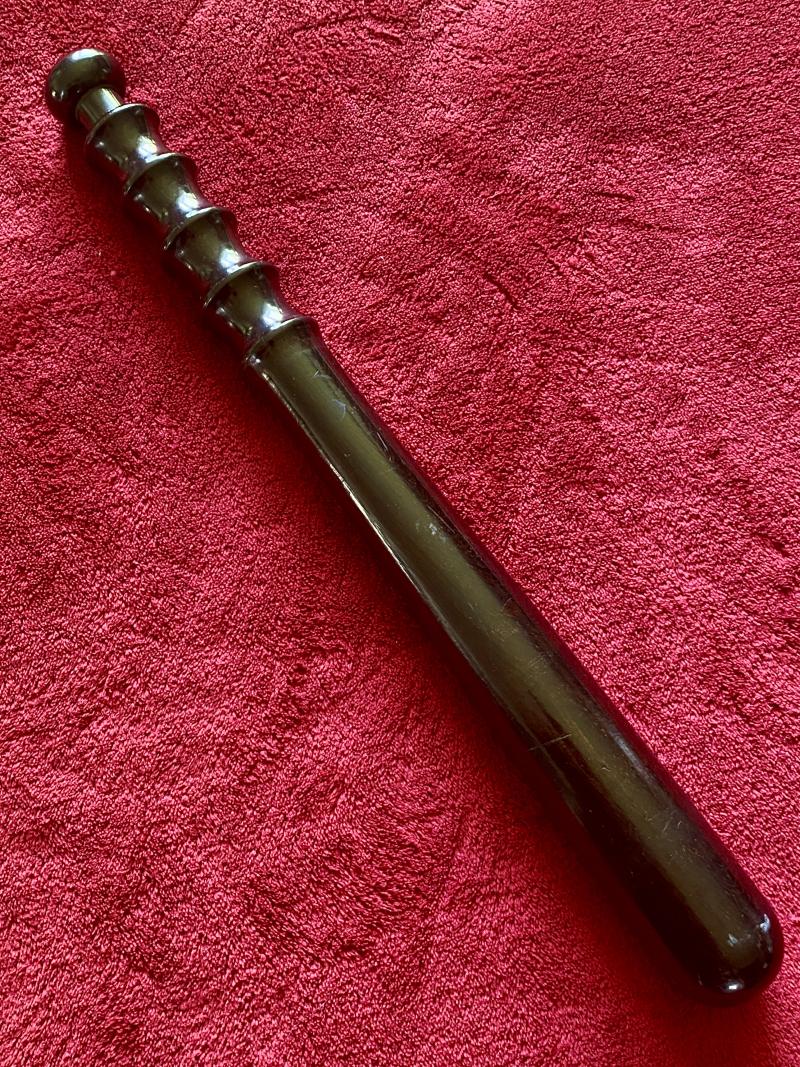Beautiful Original Vintage Lignum Vita British Police Truncheon c1950