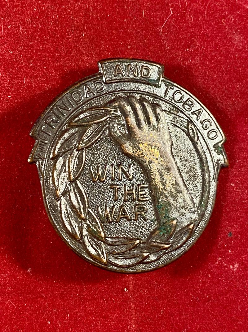 Scarce WW1 Trinidad and Tobago ‘WIN THE WAR’ Fund Raising Badge