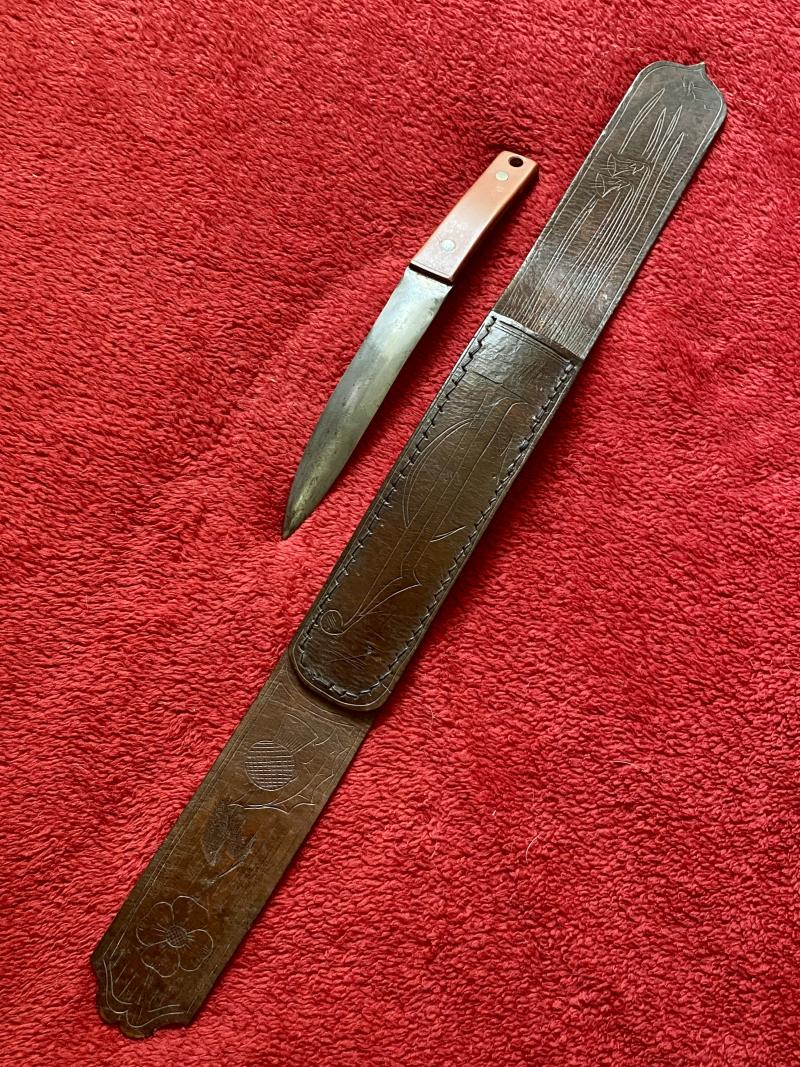 Unique WW2 Special Operations Executive Style Concealed Belt Knife used by Corporal John Cooper