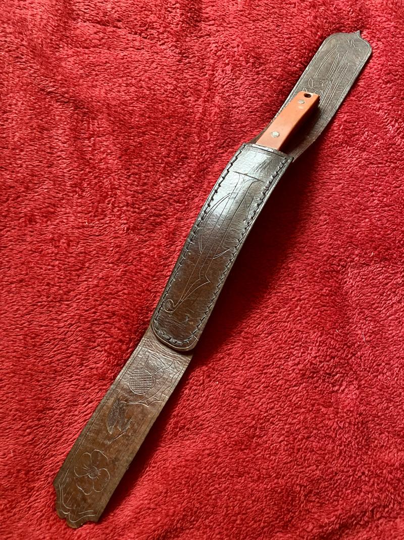 Unique WW2 Special Operations Executive Style Concealed Belt Knife used by Corporal John Cooper
