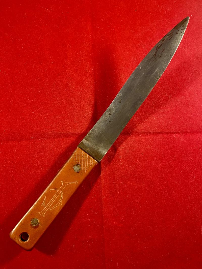 Unique WW2 Special Operations Executive Style Concealed Belt Knife used by Corporal John Cooper
