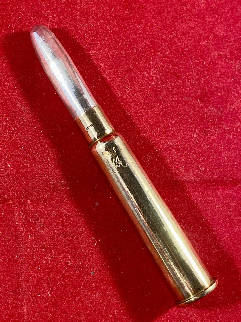 Genuine WW1 1914 Princess Mary Christmas Tin with Rare Officers Silver Topped Pencil and Slotted Retaining Card