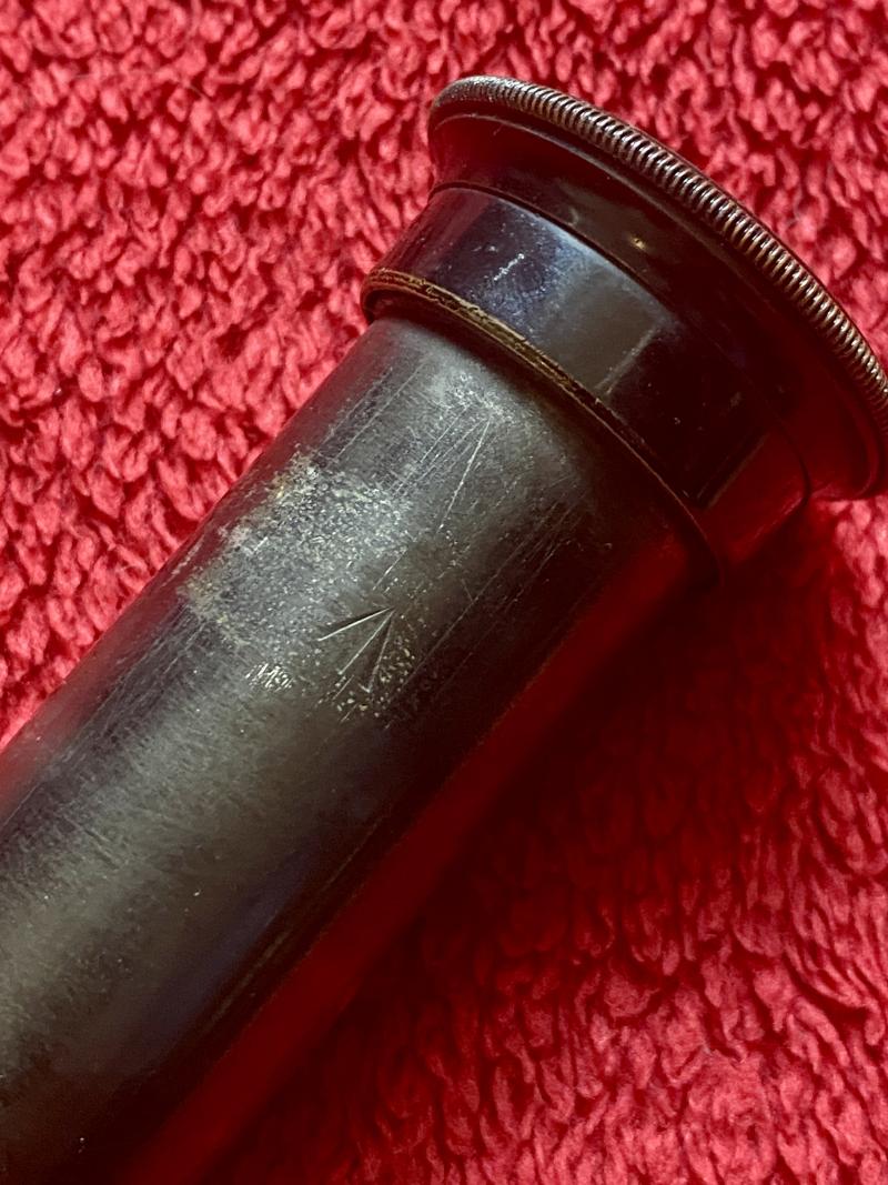 Original WW1 British Military “TEL. SIG (MK III) ALSO G.S.” Three-Draw Brass Telescope by W OTTWAY & Co Ltd, Ealing 1915