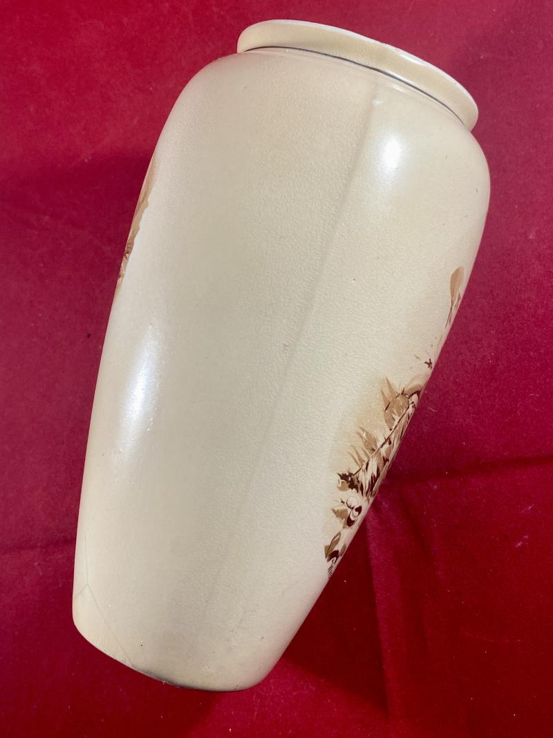 Rare WW1 Grimwades Commemorative Vase Depicting Two Bruce Bairnsfather Cartoons