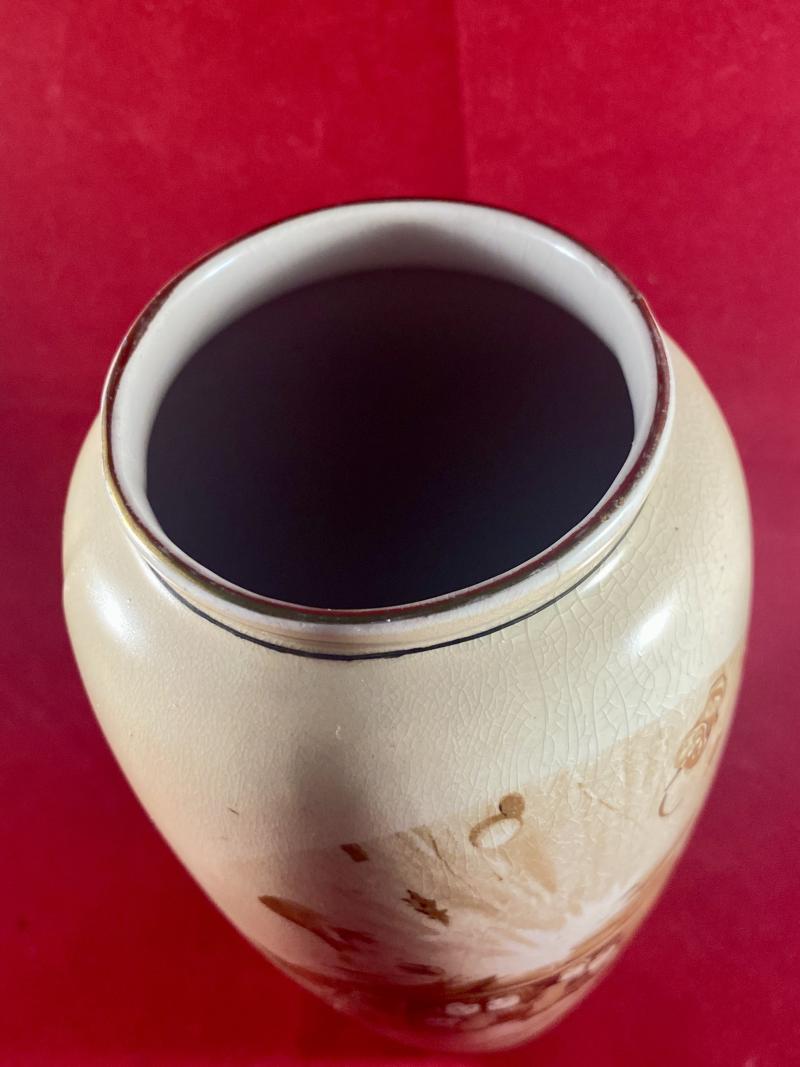 Rare WW1 Grimwades Commemorative Vase Depicting Two Bruce Bairnsfather Cartoons