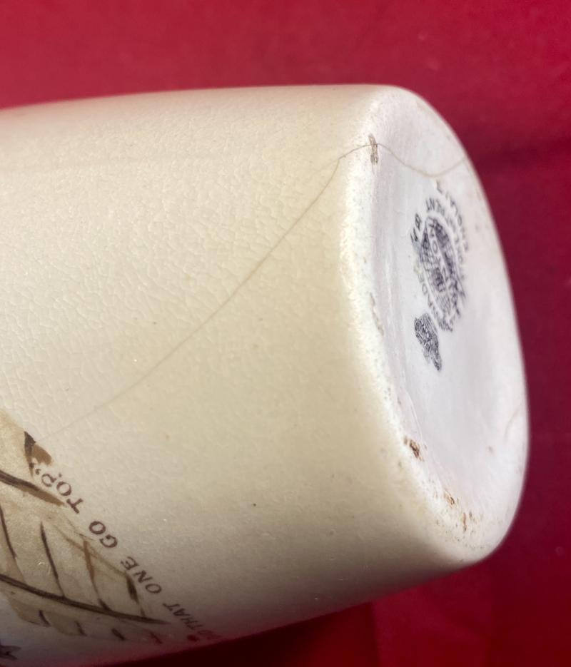 Rare WW1 Grimwades Commemorative Vase Depicting Two Bruce Bairnsfather Cartoons