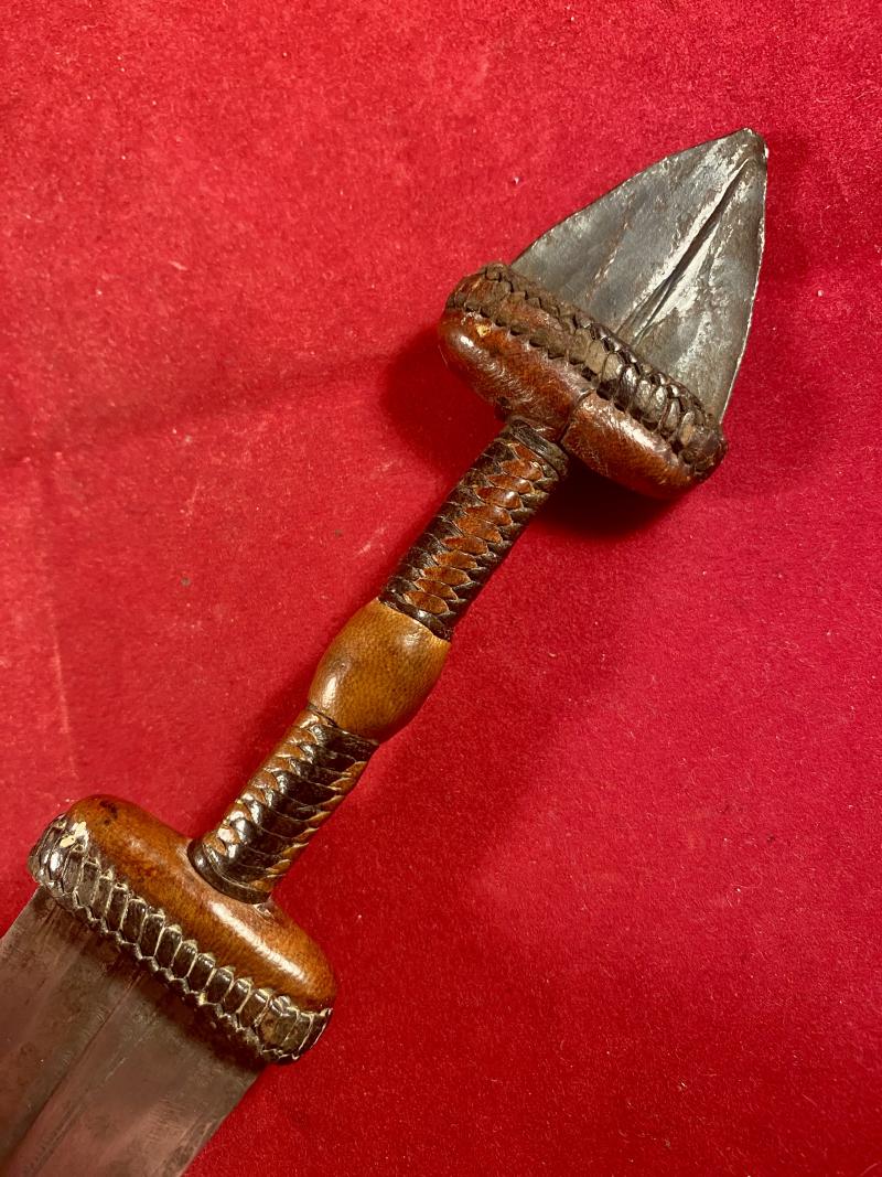 Antique 19th Century North African Sudanese Islamic Mahdist Dervish Arm Dagger with Scabbard