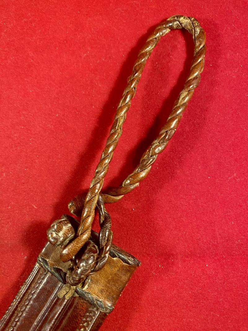 Antique 19th Century North African Sudanese Islamic Mahdist Dervish Arm Dagger with Scabbard