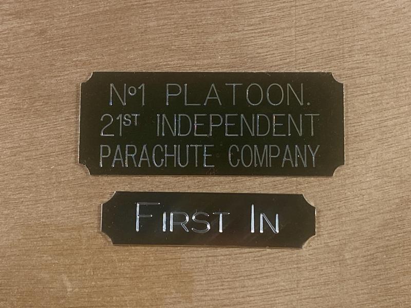 Rare 21st Parachute Regiment - 50th Anniversary of Arnhem Presentation Box to a Malcolm Van White, that contains a FS Knife and Para Patches