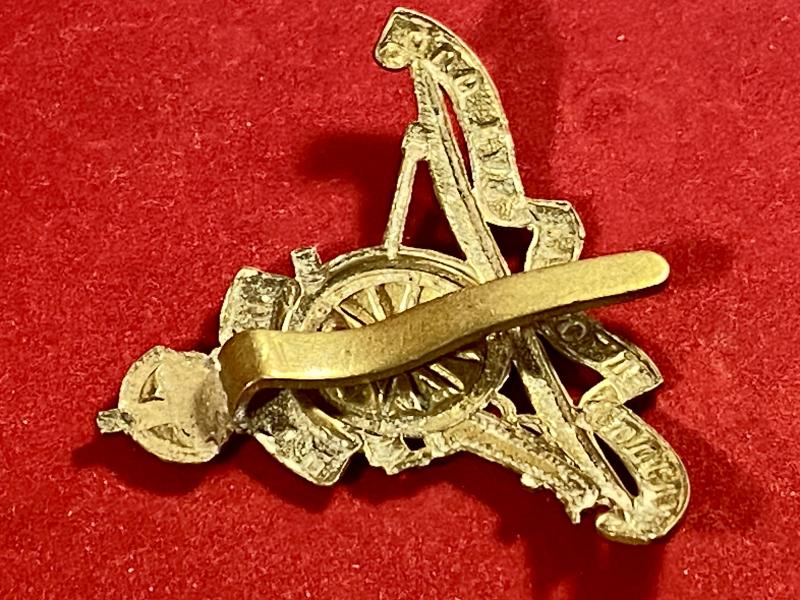 Original British Army WW1 period Royal Artillery Brass Cap Badge