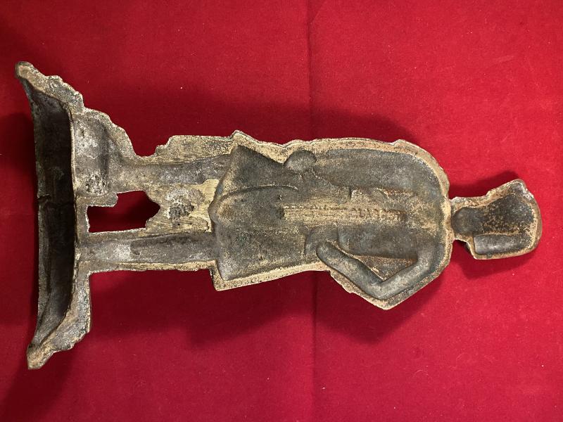 Victorian Scottish Cast Brass Doorstop Depicting a Scottish Soldier in Military Uniform - BONNIE SCOTLAND