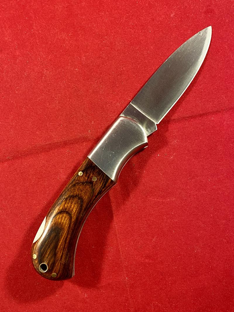 Vintage Folding Lock Knife by Herbertz CJH with Etched Eagle Motif on the Blade