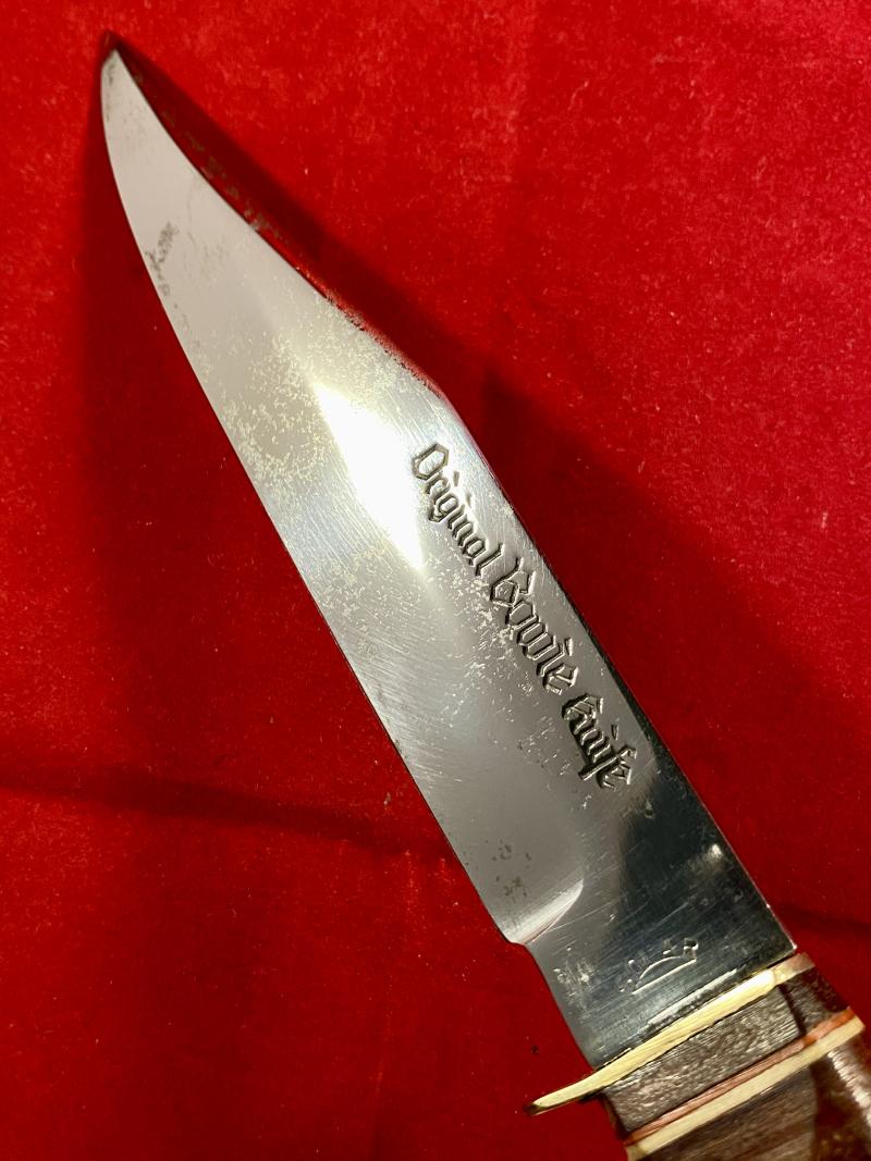 Vintage SOLAR “Original Bowie Knife” with Black Leather Sheath