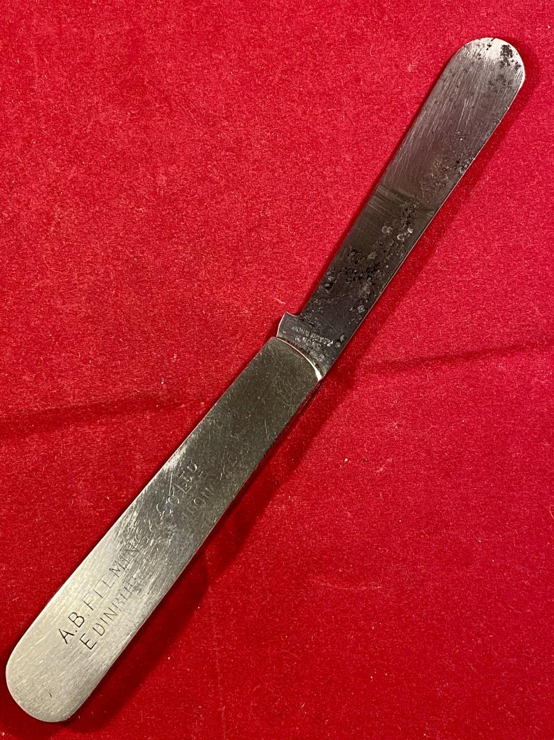 Scarce Antique Folding Ink Palette Knife by John Petty & Sons, Sheffield – Advertising A.B. Fleming & Co. Ltd